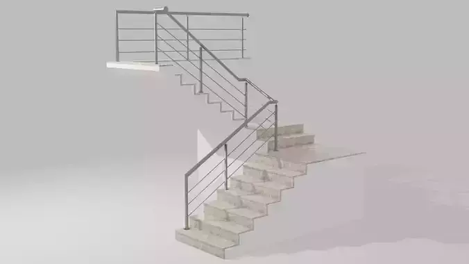 GRANITE STAIRS AND ALUMINIUM HANDRAIL