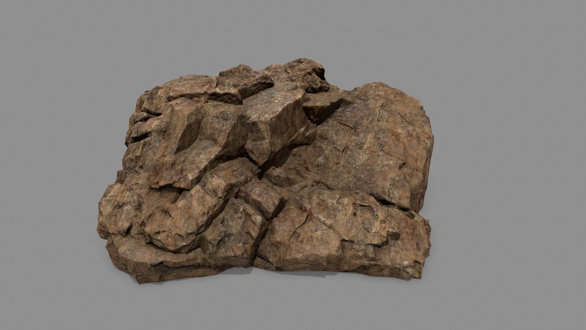 desert rock set 1 Low-poly 3D model_2