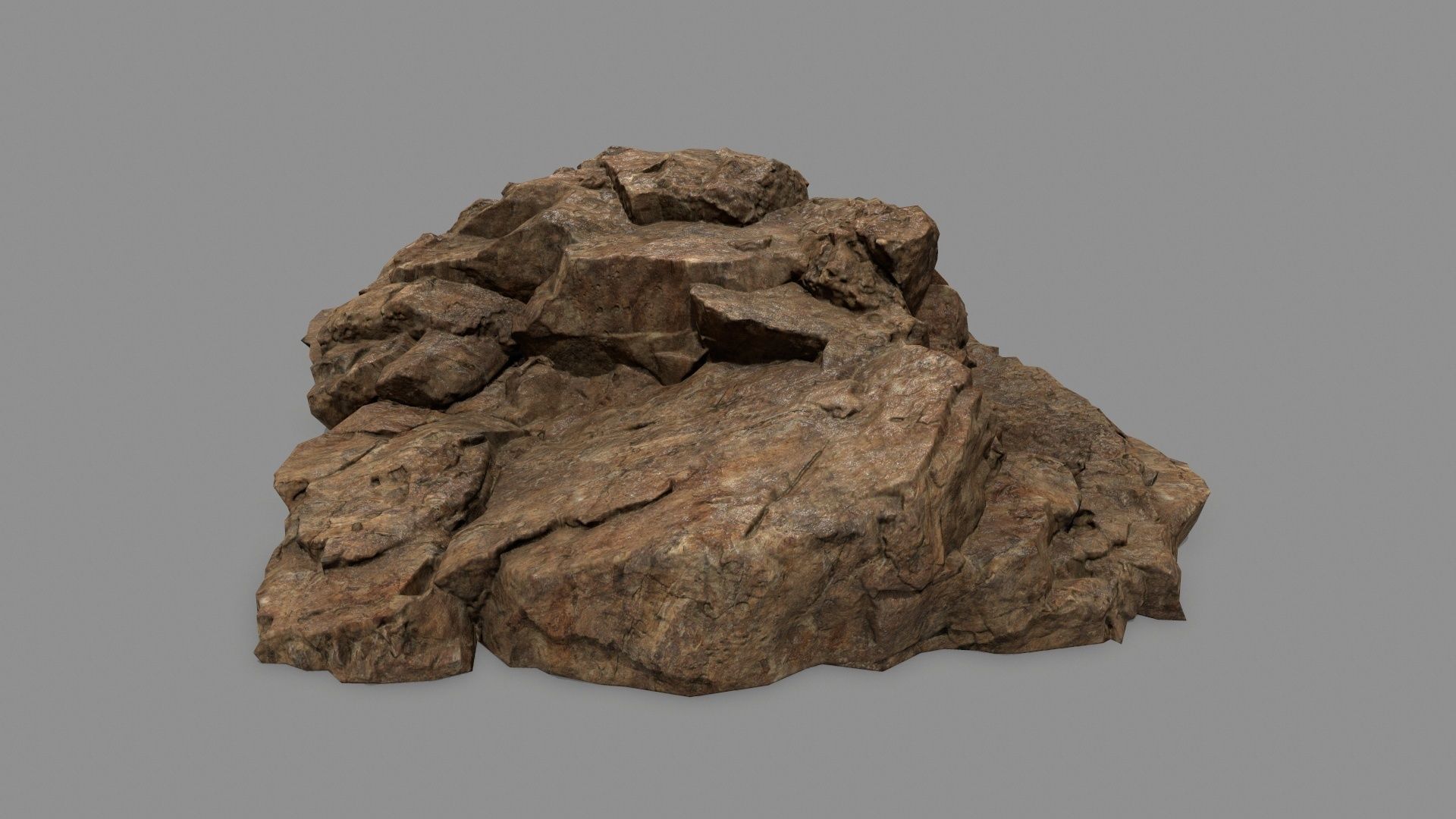 desert rock set 1 Low-poly 3D model_1