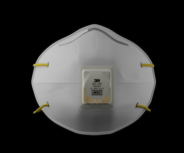 N95 Mask respirator model protection  Low-poly 3D model