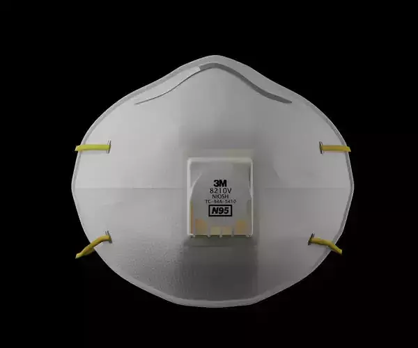 N95 Mask respirator model protection  Low-poly 3D model