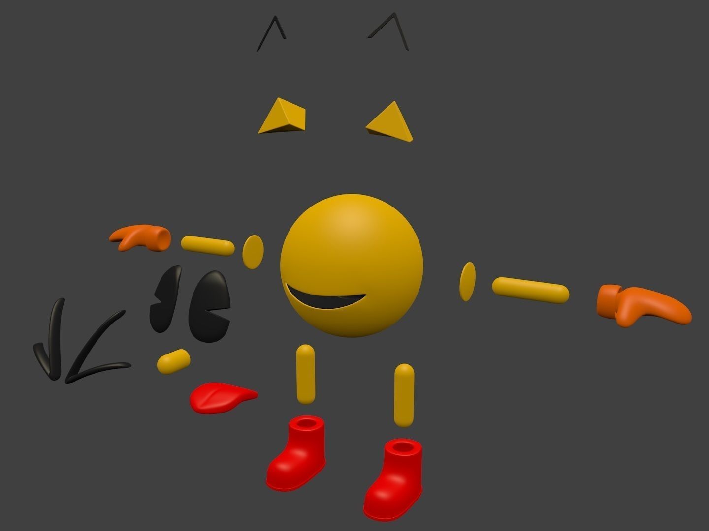 PAC-MAN WORLD Low-poly 3D model_6