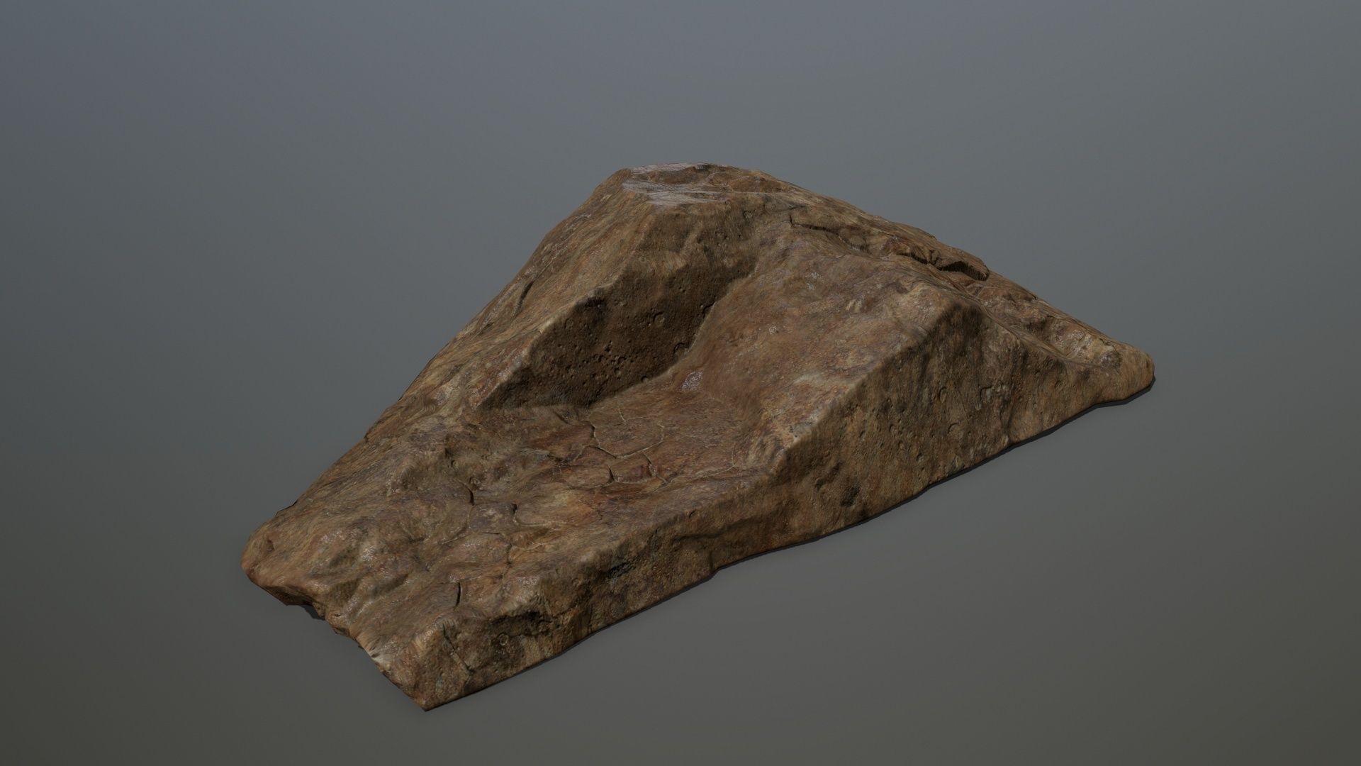 desert rock set 2 Low-poly 3D model_2