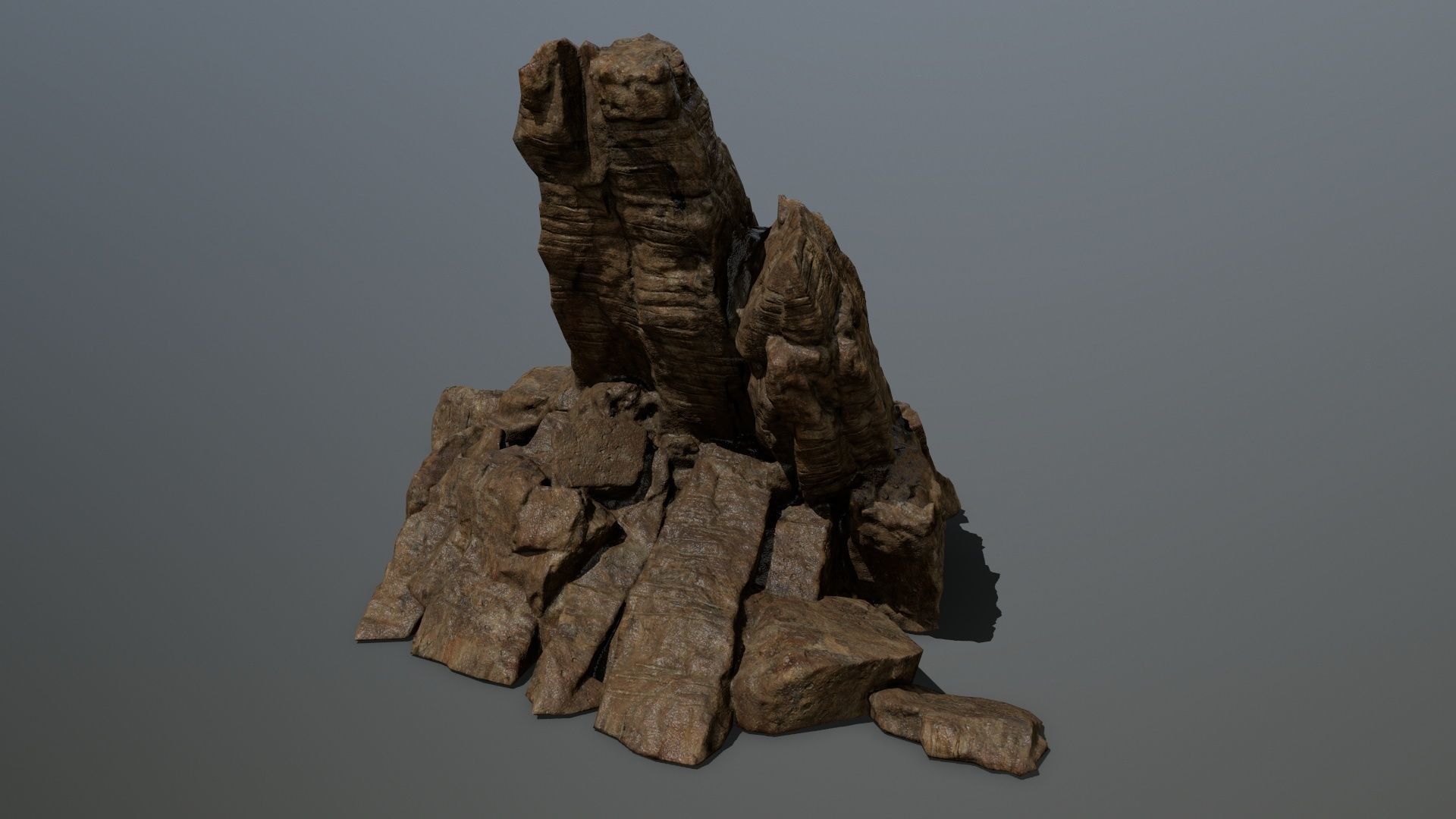 desert rock set 2 Low-poly 3D model_20