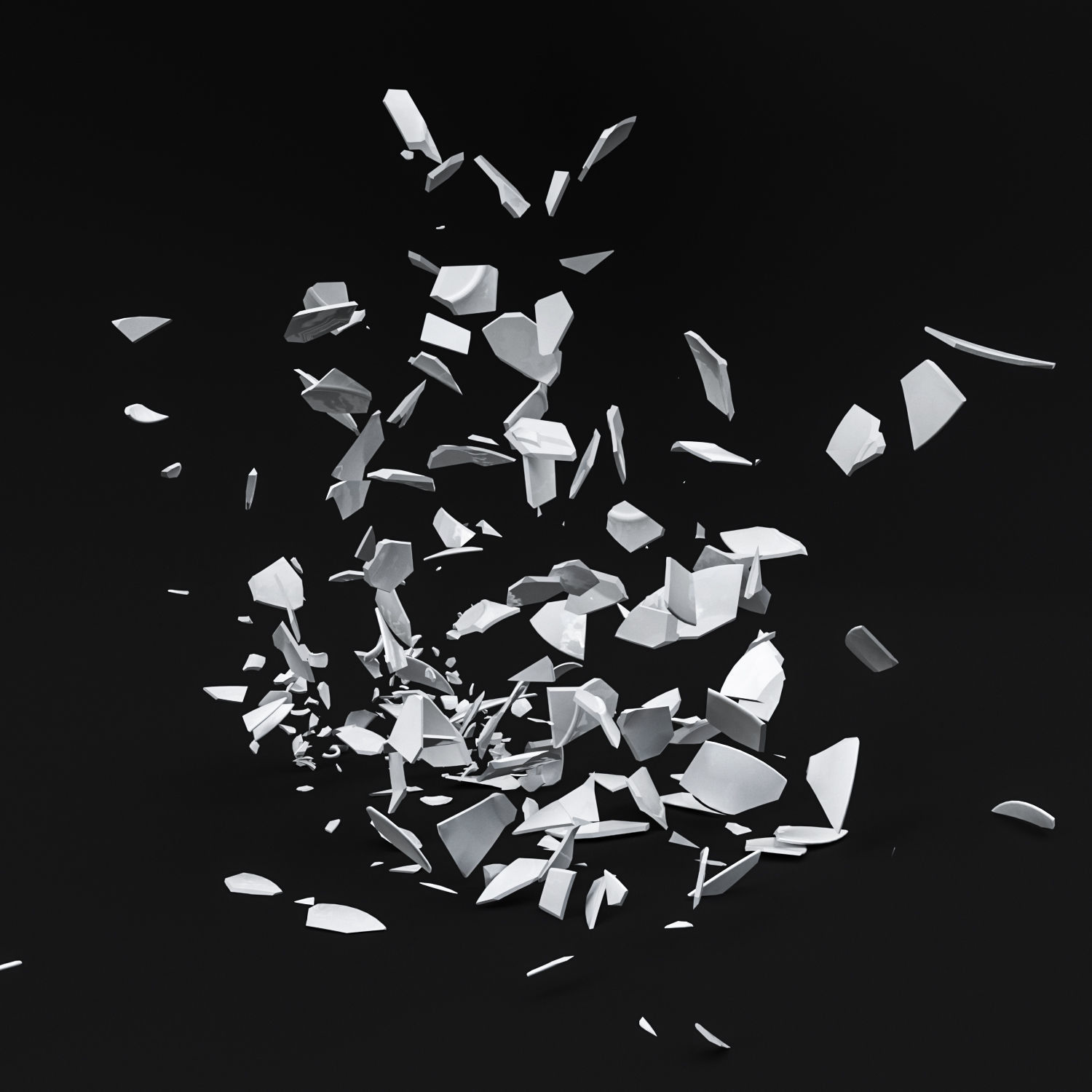 Broken Tableware 3D model_3