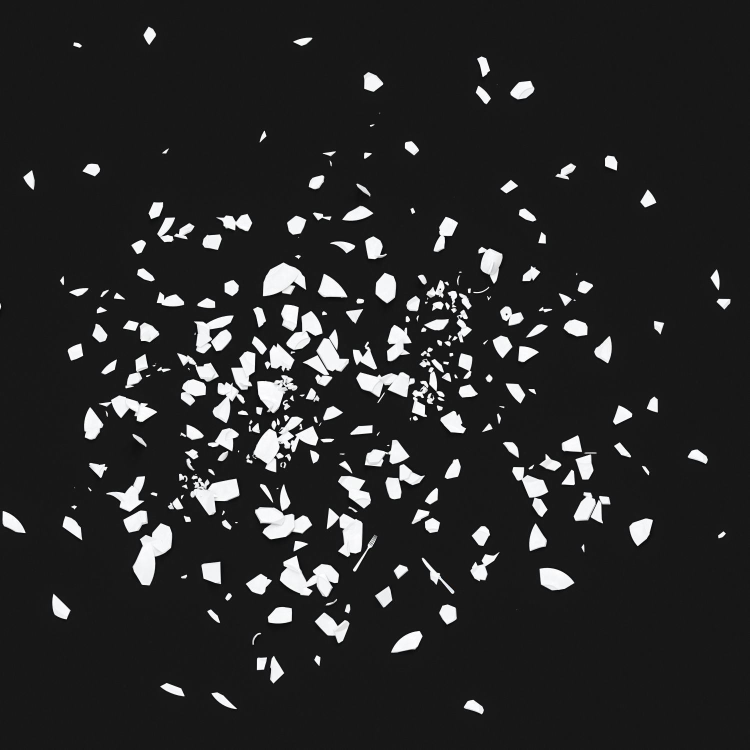 Broken Tableware 3D model_4