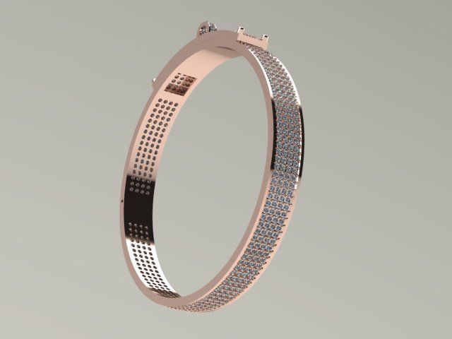 Bangle for handsome man 3D print model_4