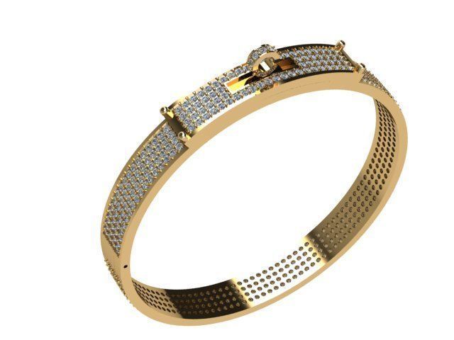 Bangle for handsome man 3D print model_2