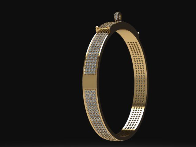 Bangle for handsome man 3D print model_3