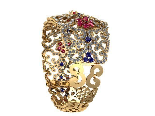 Large bangle 3D print model_4