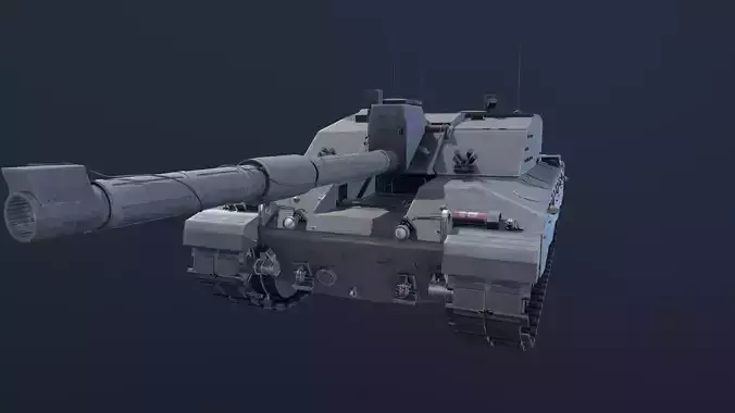 Challenger 2 Tank Low-poly 3D model