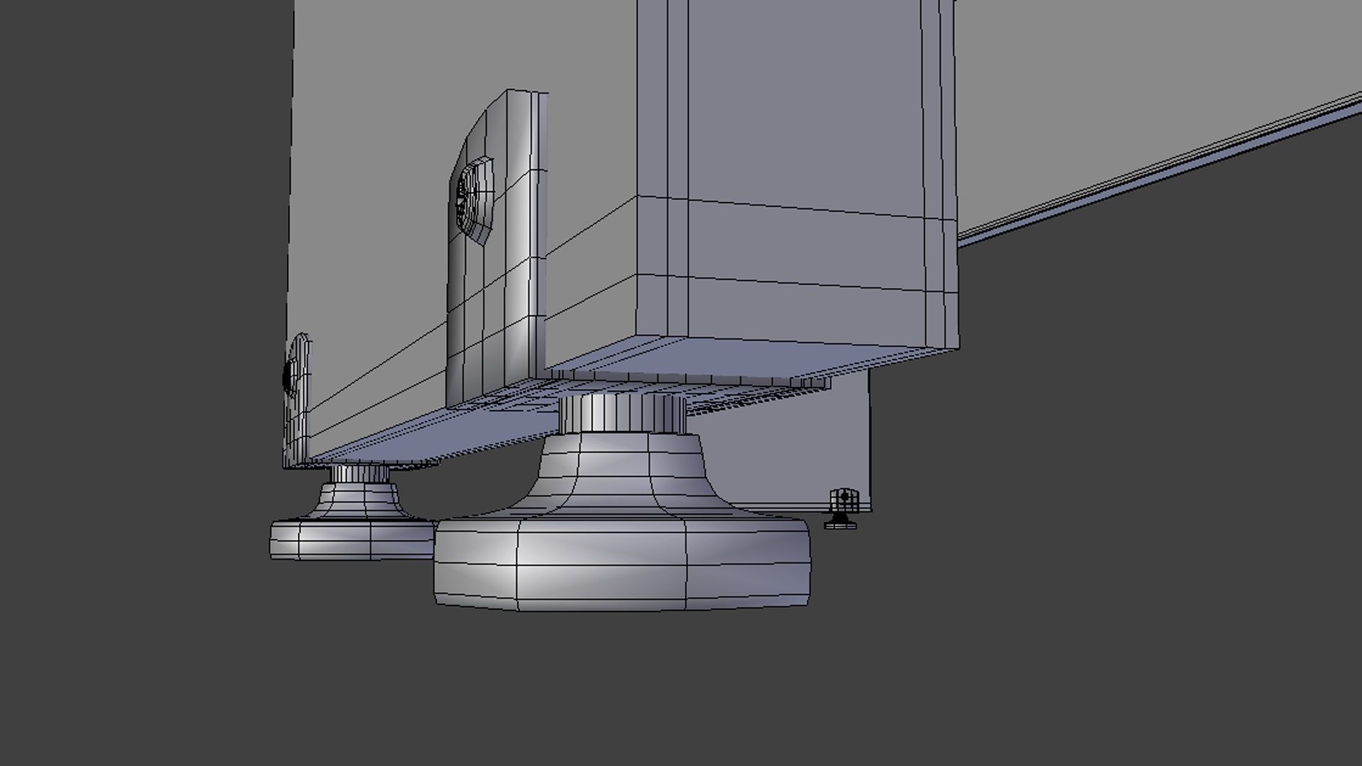 Office Desk model Low-poly 3D model_28