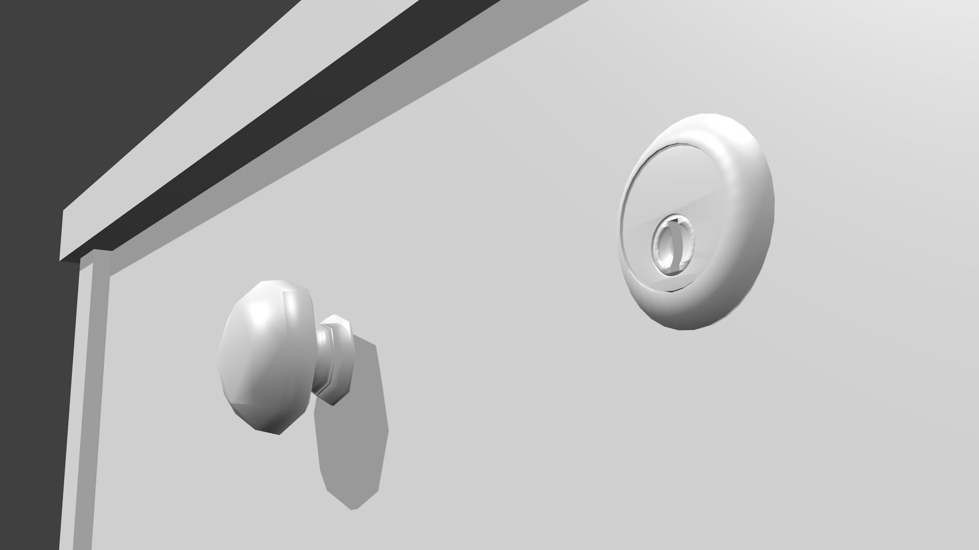 Office Desk model Low-poly 3D model_15