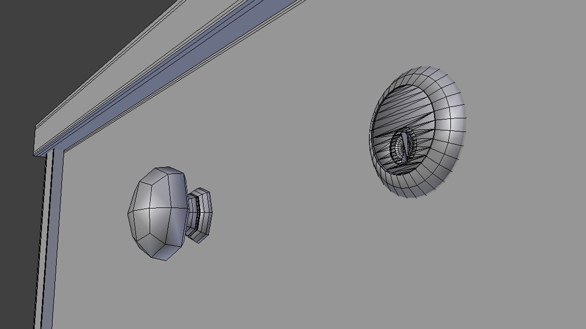 Office Desk model Low-poly 3D model_26