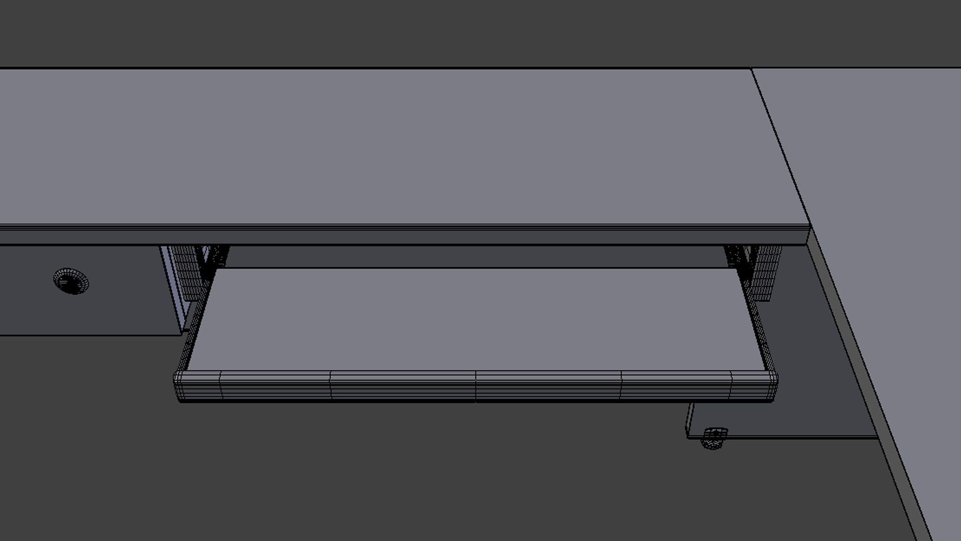 Office Desk model Low-poly 3D model_29