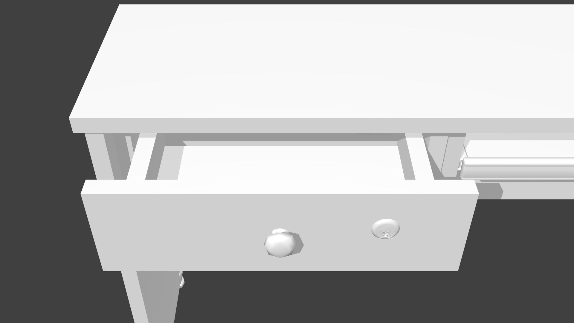 Office Desk model Low-poly 3D model_19