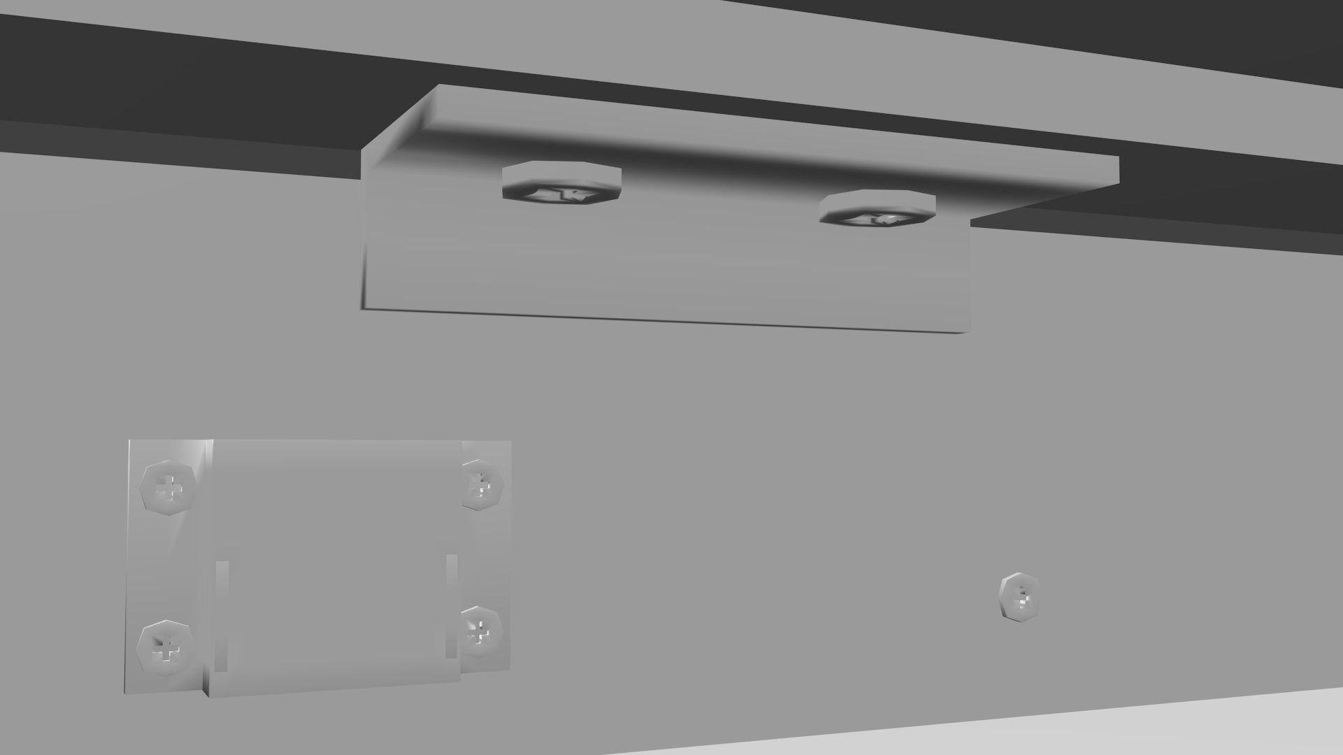 Office Desk model Low-poly 3D model_21