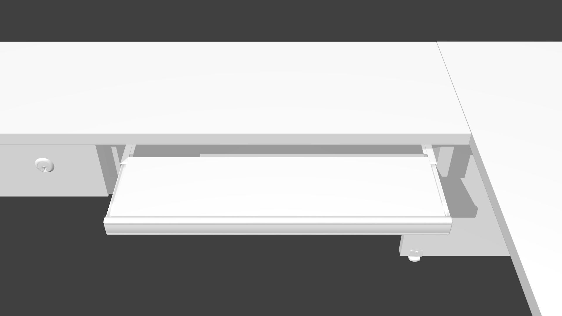 Office Desk model Low-poly 3D model_18