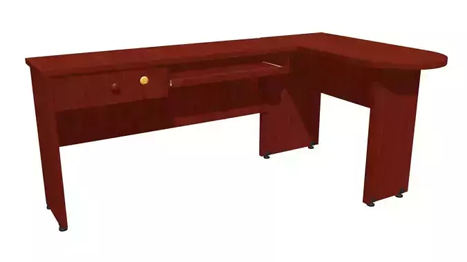 Office Desk model Low-poly 3D model
