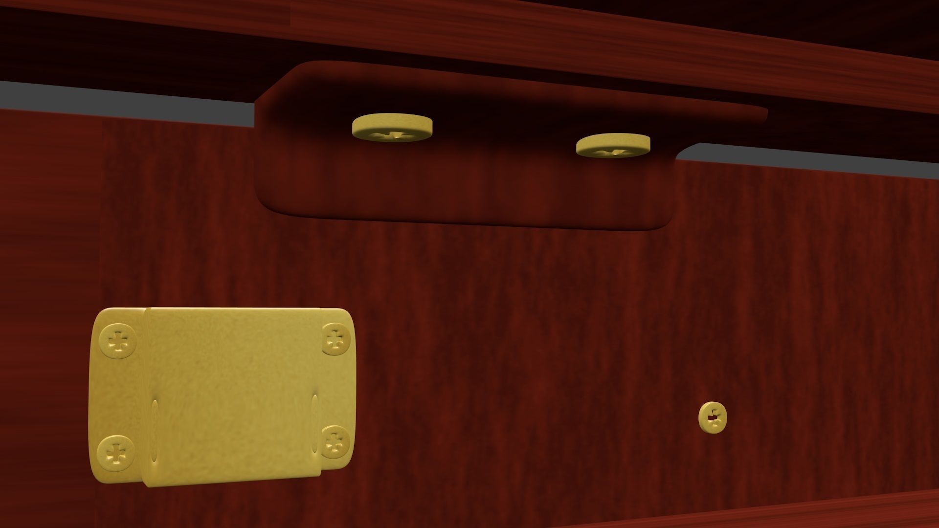 Office Desk model Low-poly 3D model_10