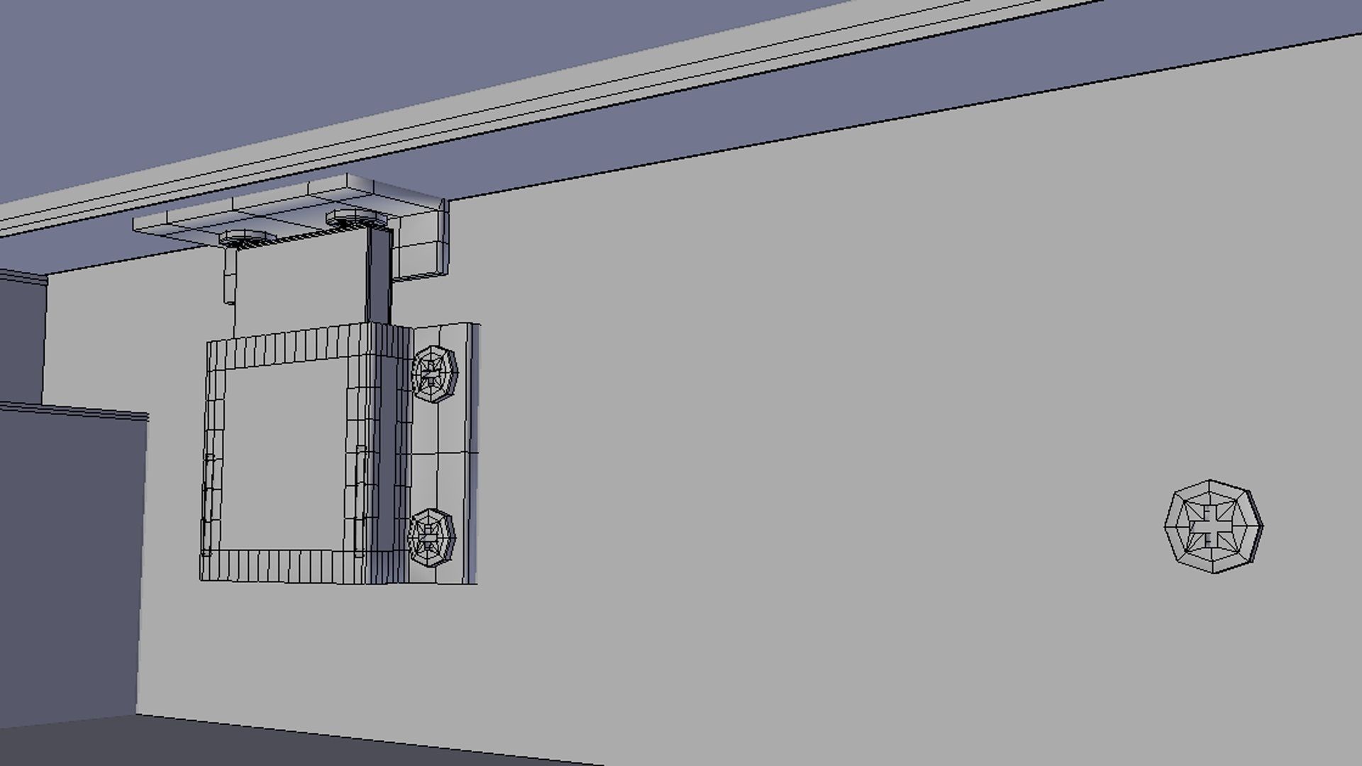 Office Desk model Low-poly 3D model_33