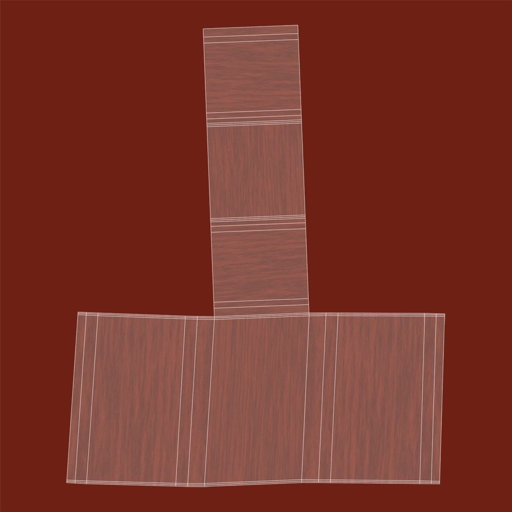 Office Desk model Low-poly 3D model_35