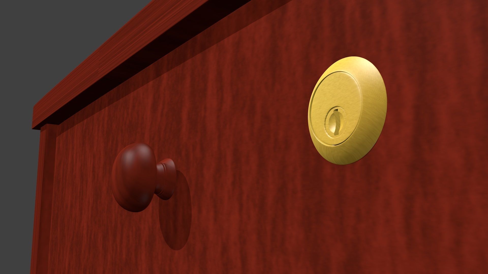 Office Desk model Low-poly 3D model_4