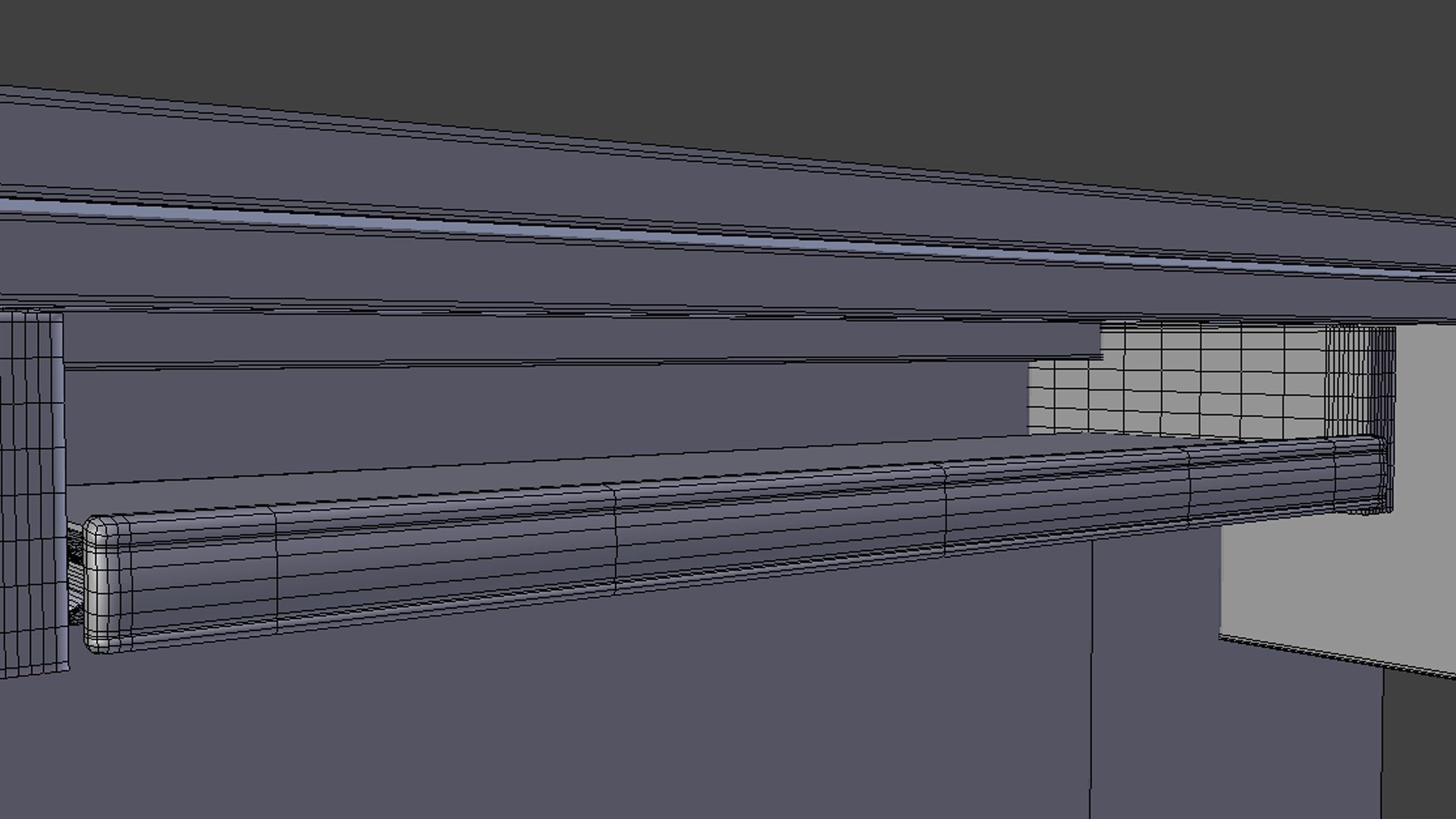 Office Desk model Low-poly 3D model_27