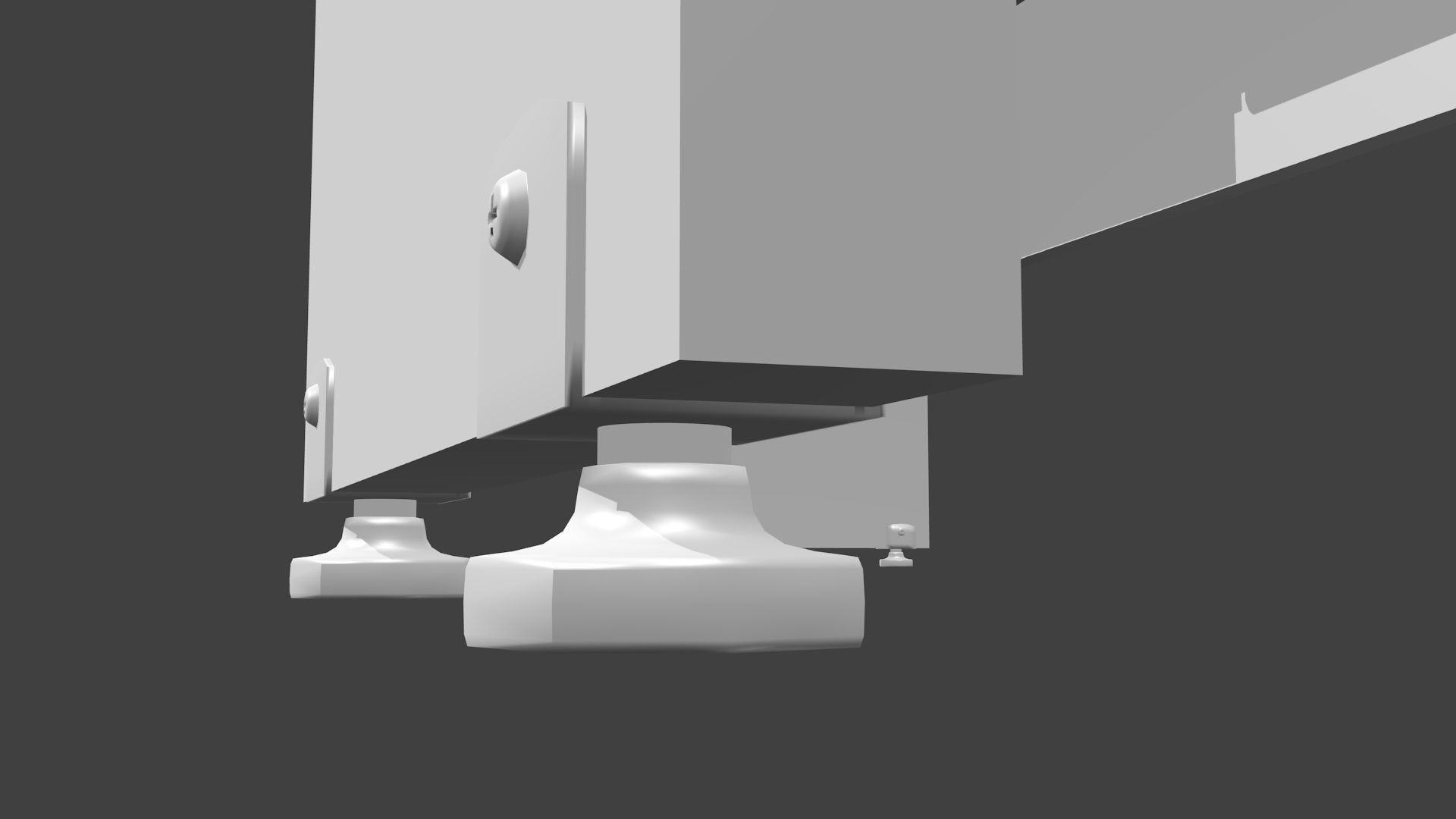 Office Desk model Low-poly 3D model_17
