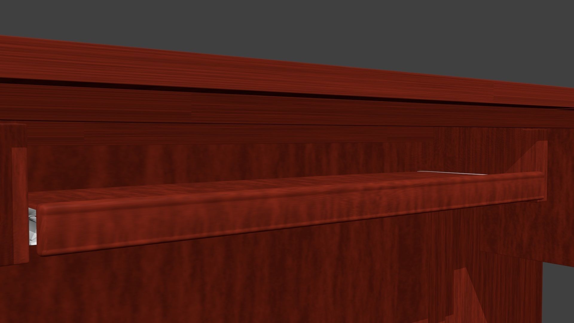 Office Desk model Low-poly 3D model_5