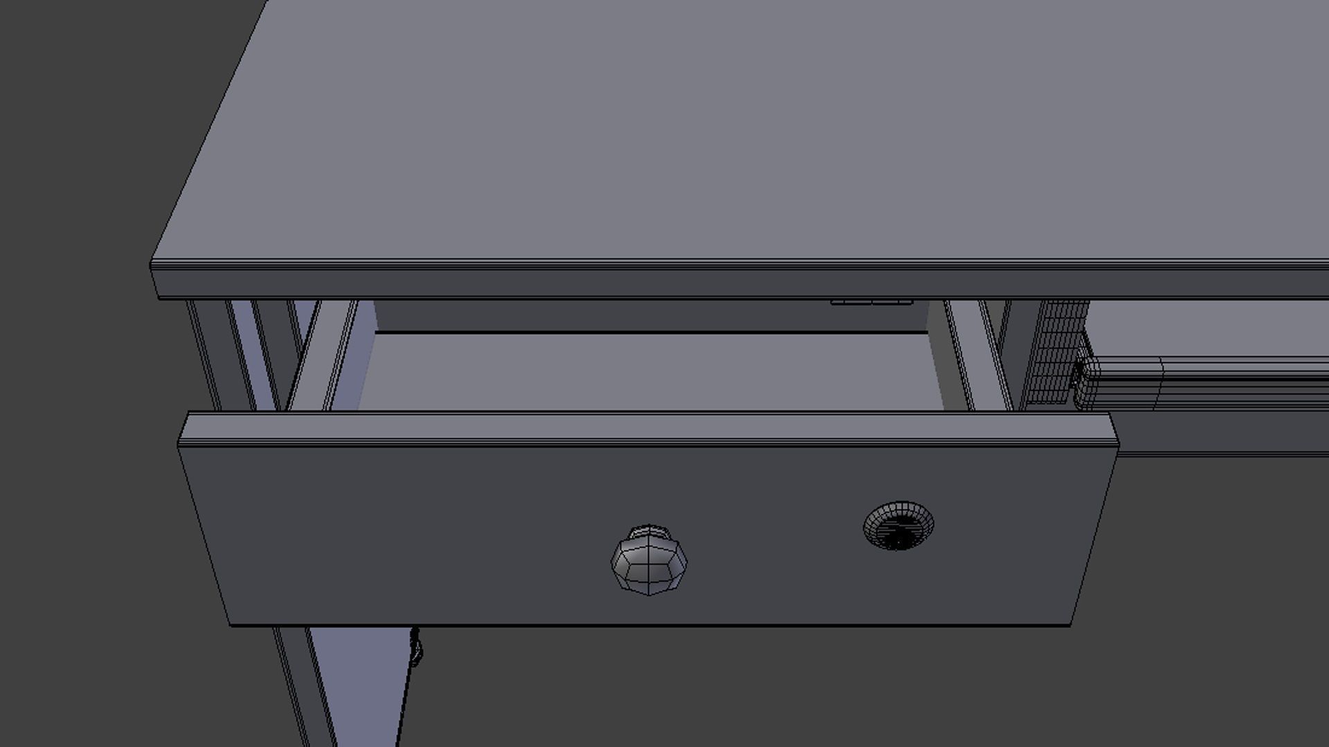 Office Desk model Low-poly 3D model_30