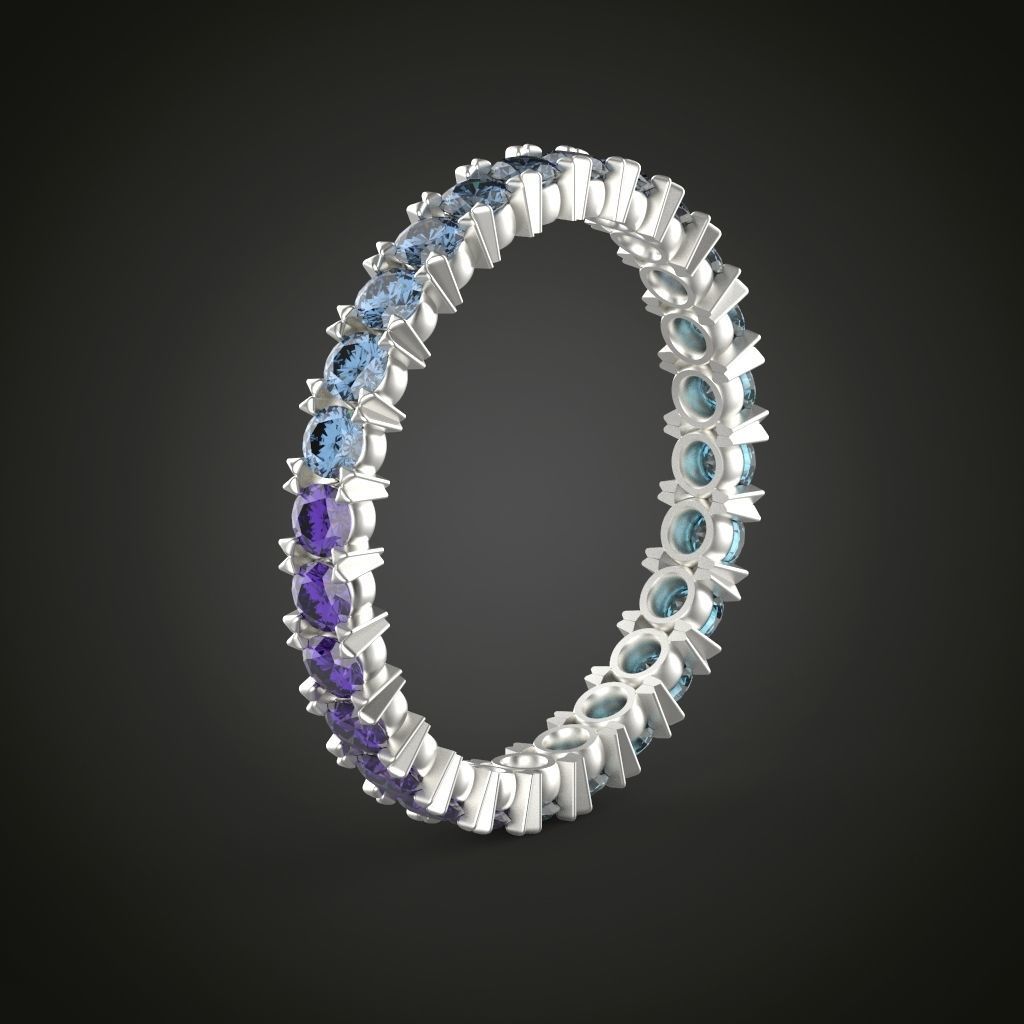 Eternity ring model ring sizes 3D print model_19
