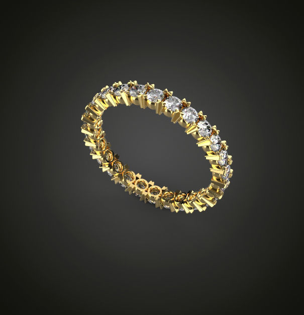 Eternity ring model ring sizes 3D print model_10