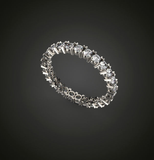 Eternity ring model ring sizes 3D print model_11