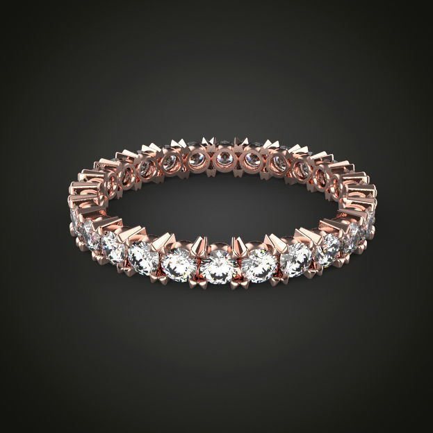 Eternity ring model ring sizes 3D print model_7