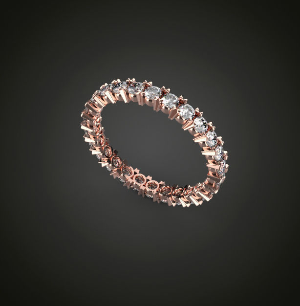 Eternity ring model ring sizes 3D print model_9