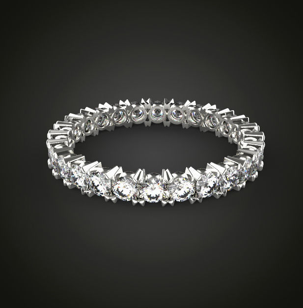 Eternity ring model ring sizes 3D print model_6