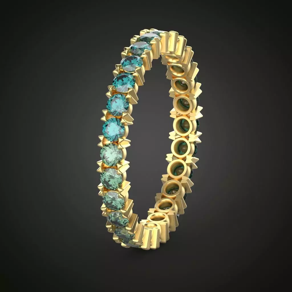 Eternity ring model ring sizes 3D print model_0