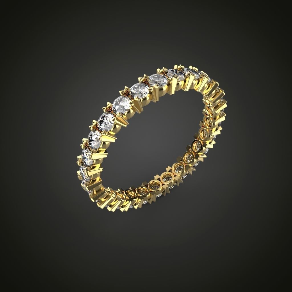 Eternity ring model ring sizes 3D print model_14