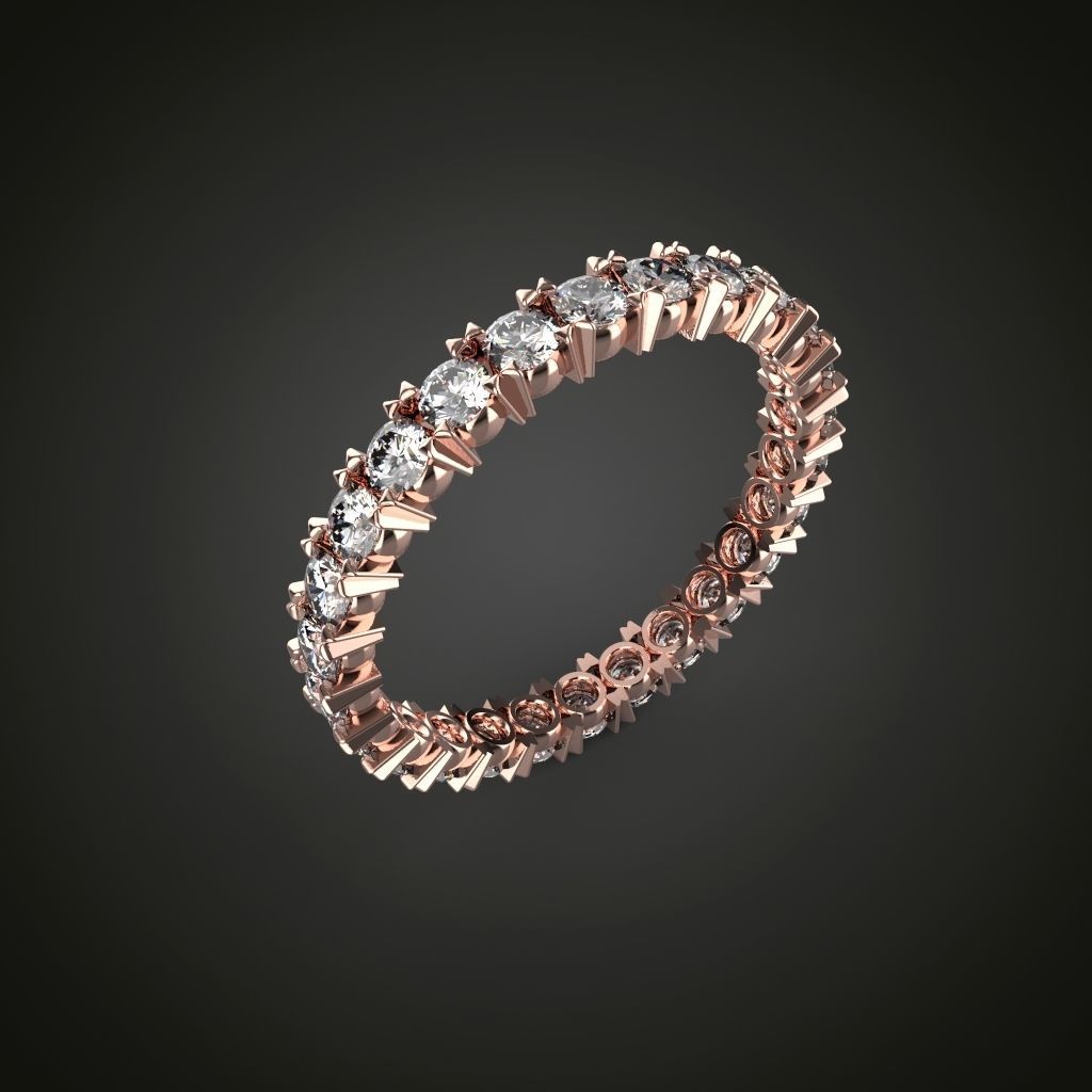Eternity ring model ring sizes 3D print model_17