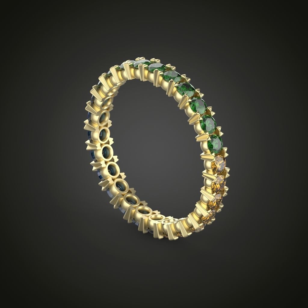 Eternity ring model ring sizes 3D print model_4