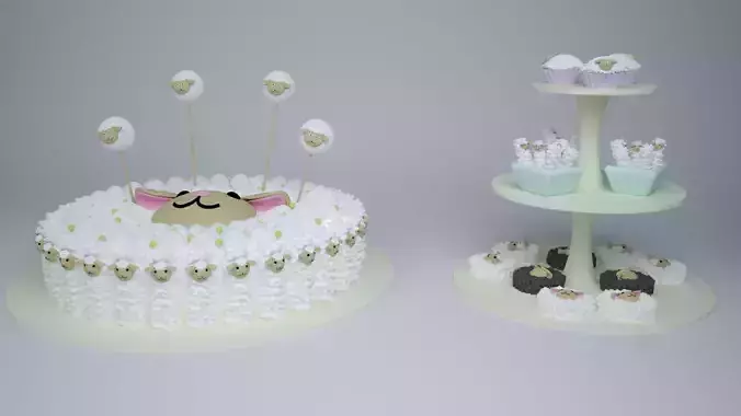 sheep cake 3d eid al adha withe cute for max 3D print model