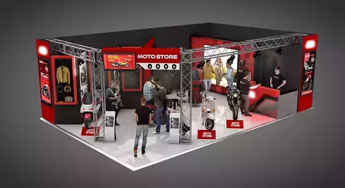 moto store exhibition stand