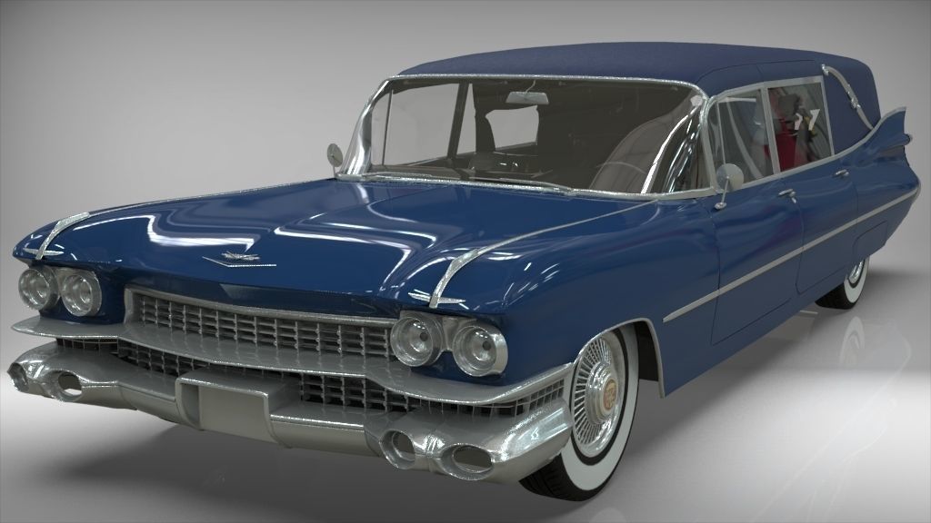 Cadillac Hearse Space Wagon Victoria SS 1959 3D model_20