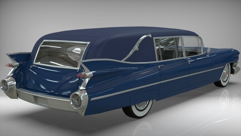 Cadillac Hearse Space Wagon Victoria SS 1959 3D model_19