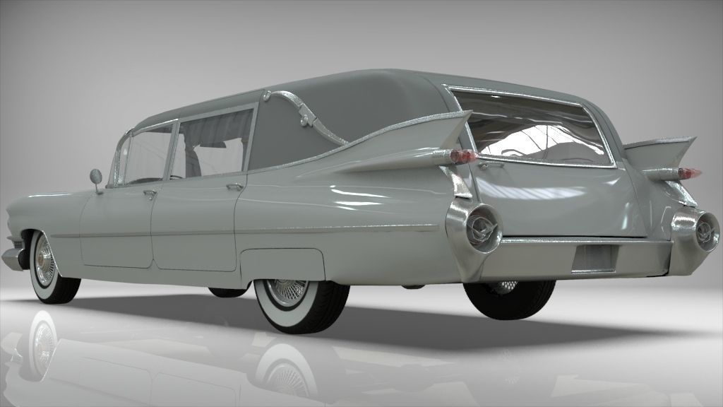 Cadillac Hearse Space Wagon Victoria SS 1959 3D model_18