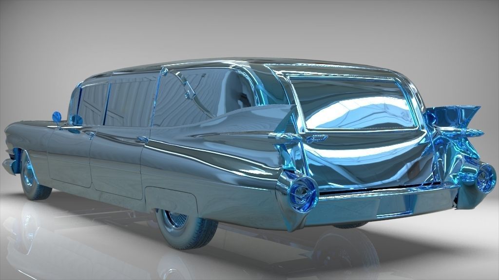 Cadillac Hearse Space Wagon Victoria SS 1959 3D model_33