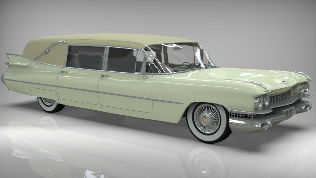 Cadillac Hearse Space Wagon Victoria SS 1959 3D model_21