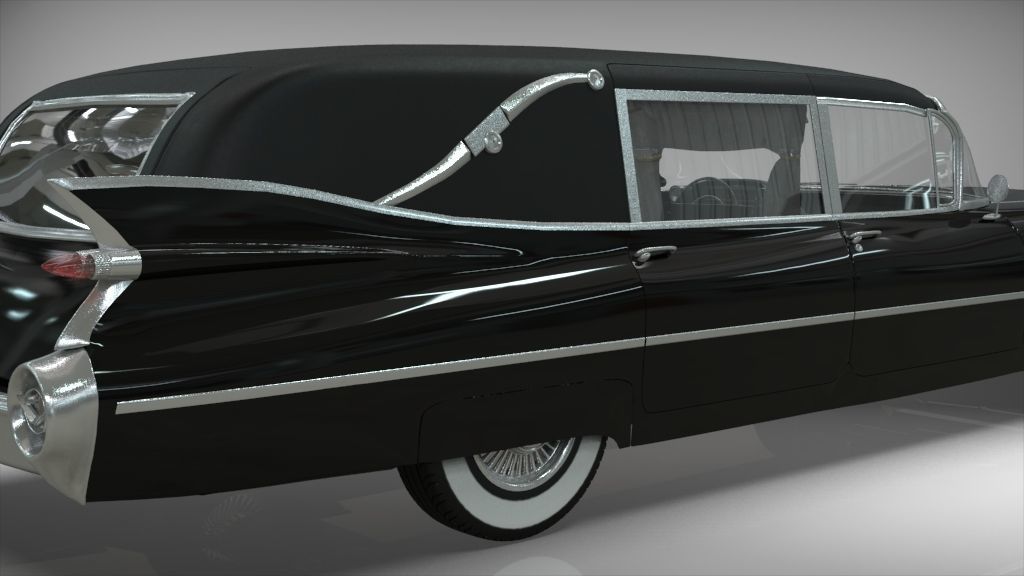 Cadillac Hearse Space Wagon Victoria SS 1959 3D model_14