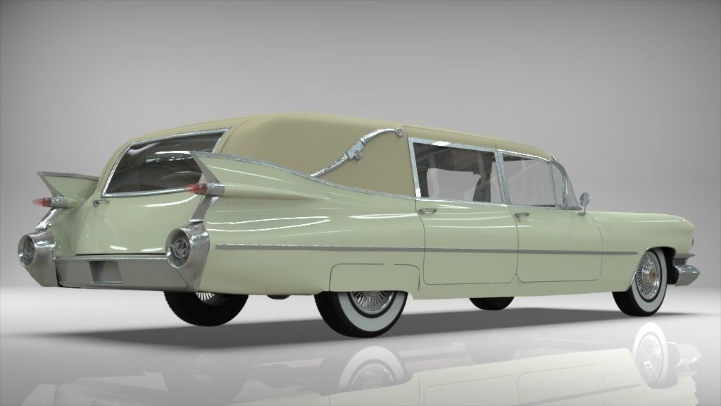 Cadillac Hearse Space Wagon Victoria SS 1959 3D model_22